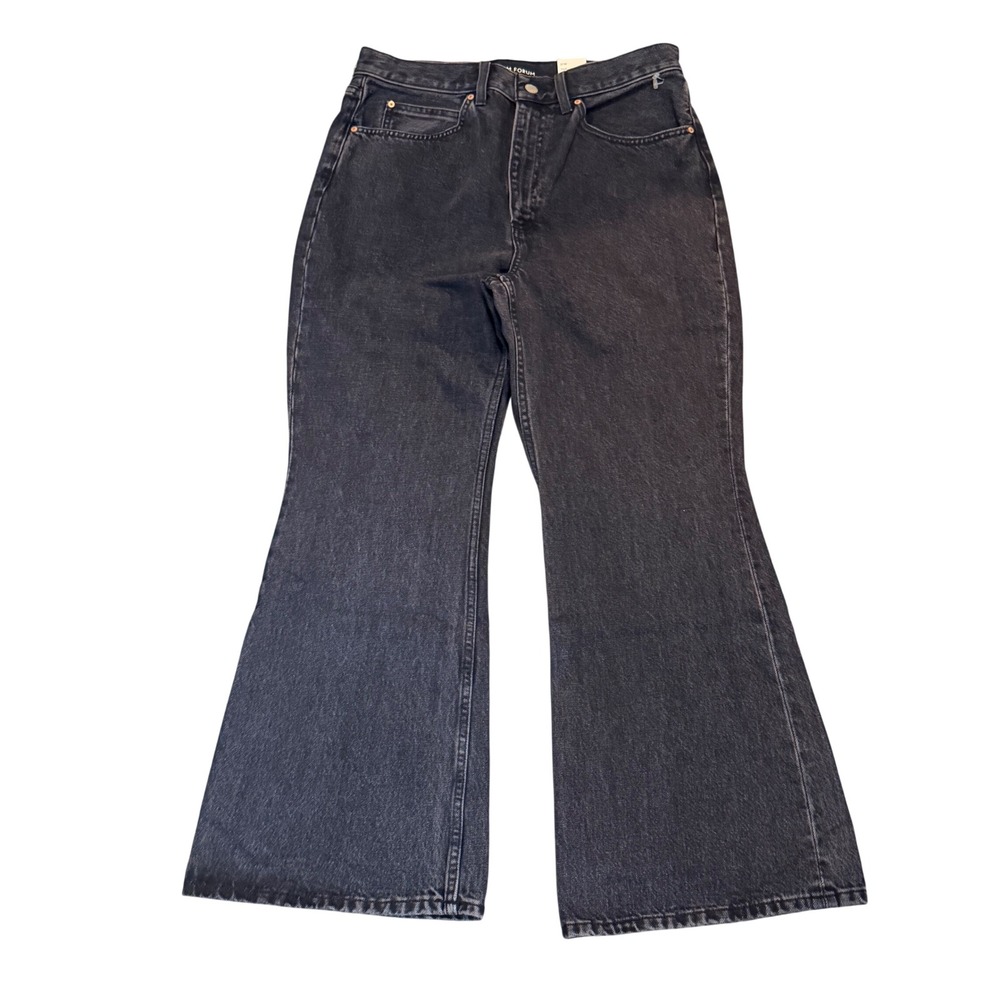 Aritzia Denim Forum Marlene 60s High Rise Flare Jeans Black Eyeliner 31W 28L NWT